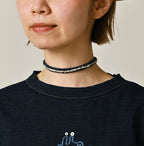 Indigo Nasuppie Embroidered 908 T-shirt Detail
