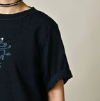 Indigo Nasuppie Embroidered 908 T-shirt Detail