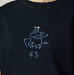 Indigo Nasuppie Embroidered 908 T-shirt Detail