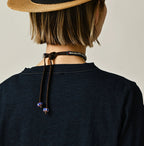 Indigo Nasuppie Embroidered 908 T-shirt Detail