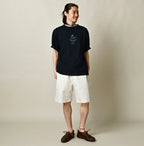 Indigo Nasuppie Embroidered 908 T-shirt Male Model