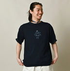 Indigo Nasuppie Embroidered 908 T-shirt Male Model