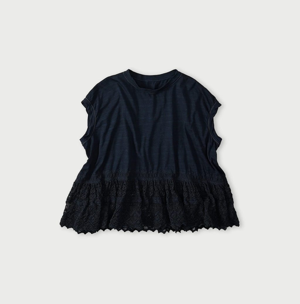 Indigo Tenjiku x Lace M Camisole
