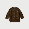 Linen Hippie Flower Puff Sweater Cigar