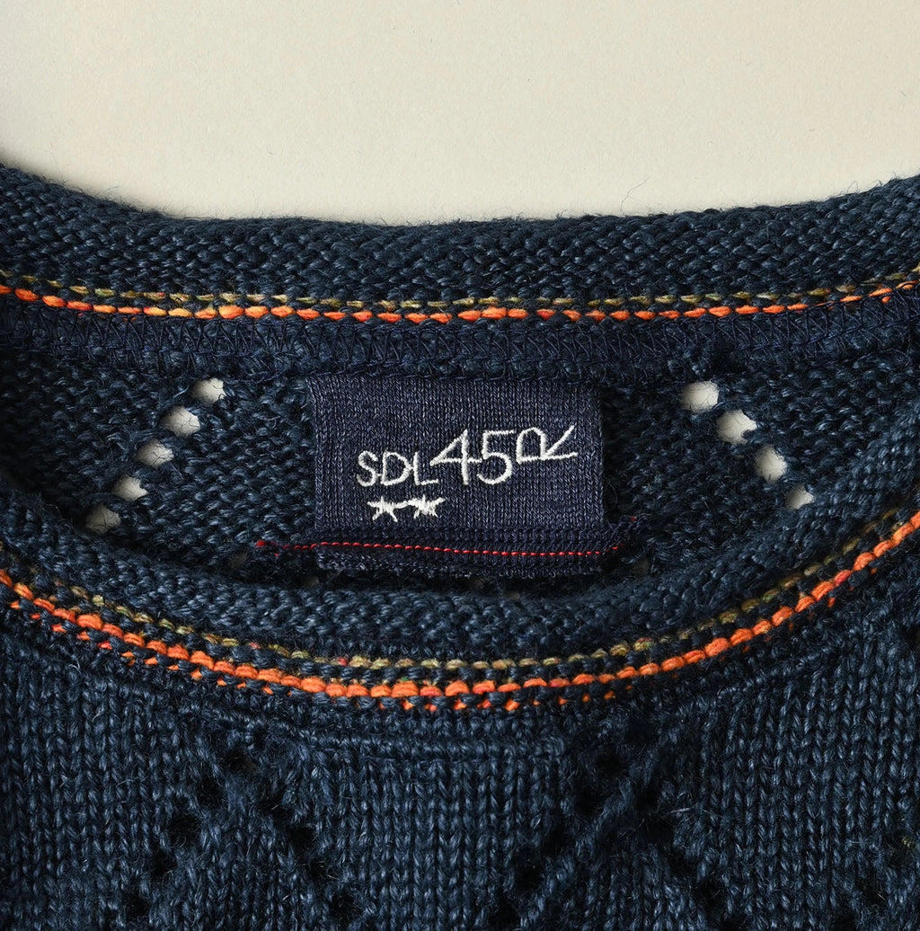 Linen Hippie Flower Puff Sweater Detail