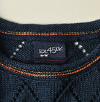 Linen Hippie Flower Puff Sweater Detail