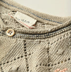 Linen Hippie Flower Bolero Detail