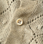 Linen Hippie Flower Bolero Detail