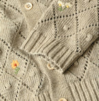 Linen Hippie Flower Bolero Detail