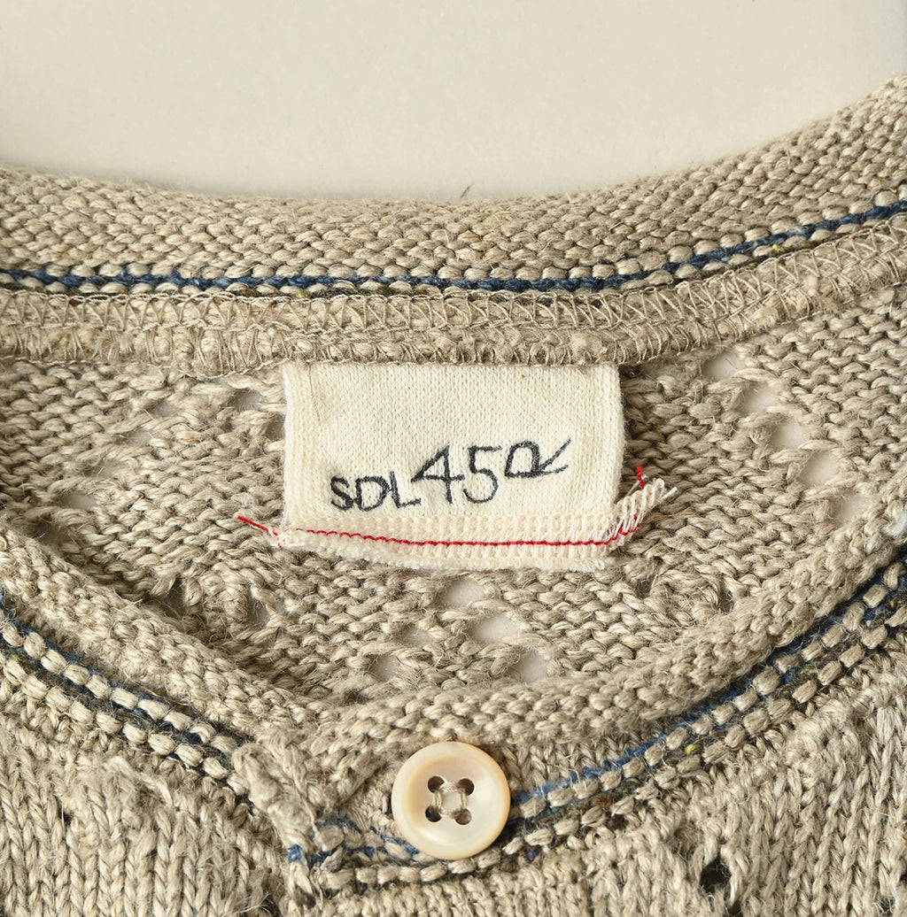 Linen Hippie Flower Bolero Detail