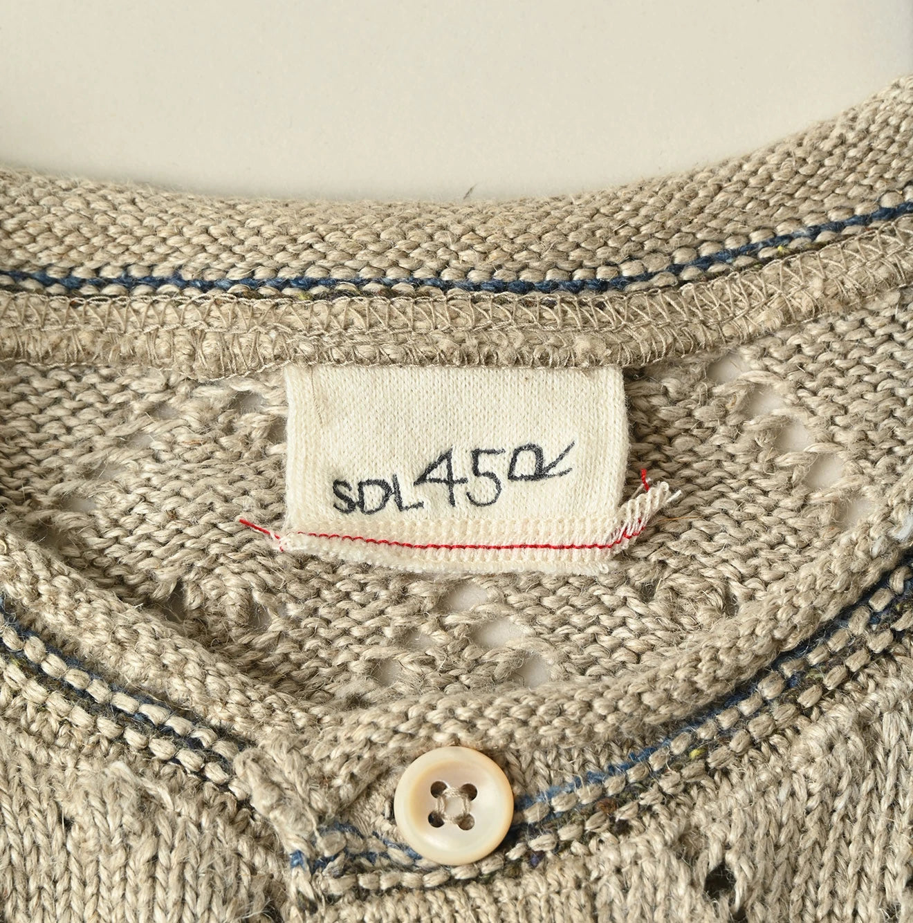 Linen Hippie Flower Bolero Detail
