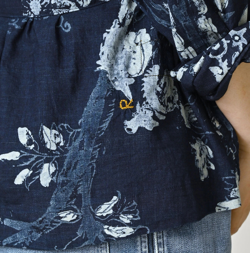 Indigo Hira Palampore Print Happie Short