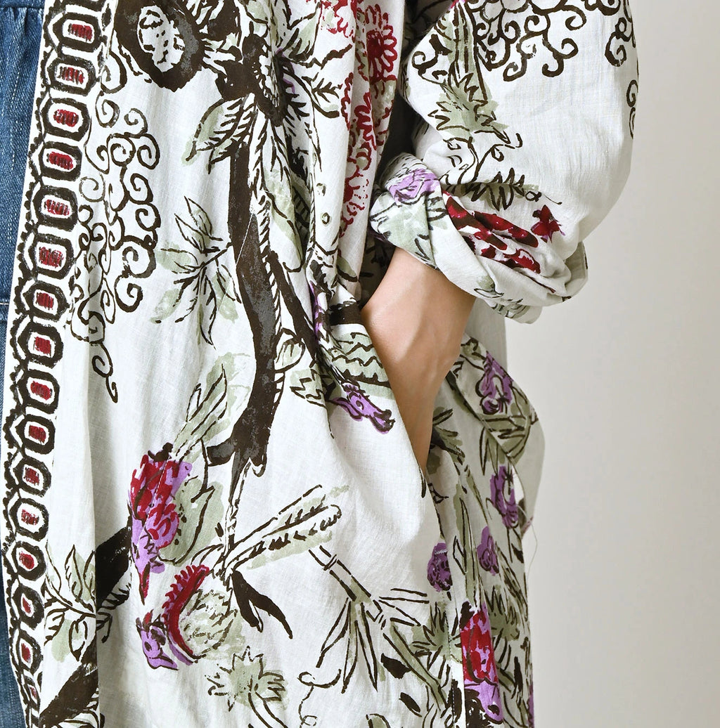 Indian Khadi Palampore Print Happie Long