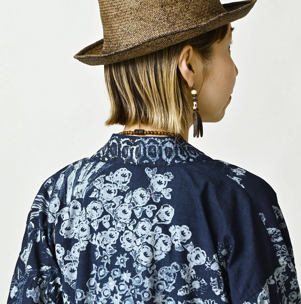 Indigo Hira Palampore Print Happie Long