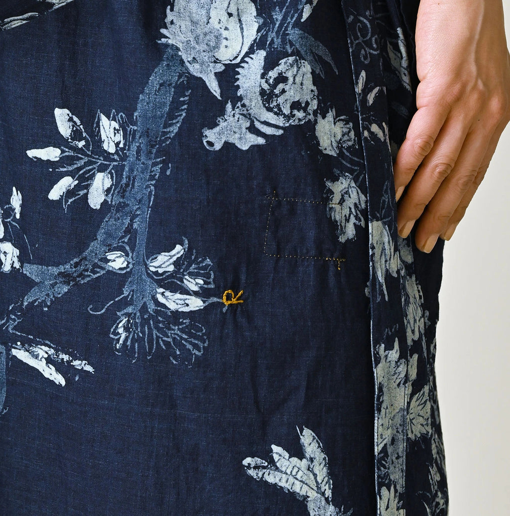 Indigo Hira Palampore Print Happie Long