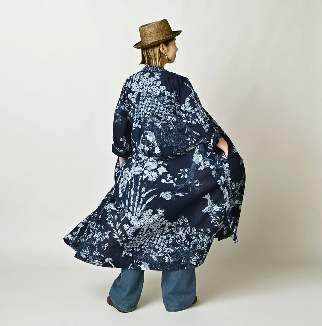 Indigo Hira Palampore Print Happie Long