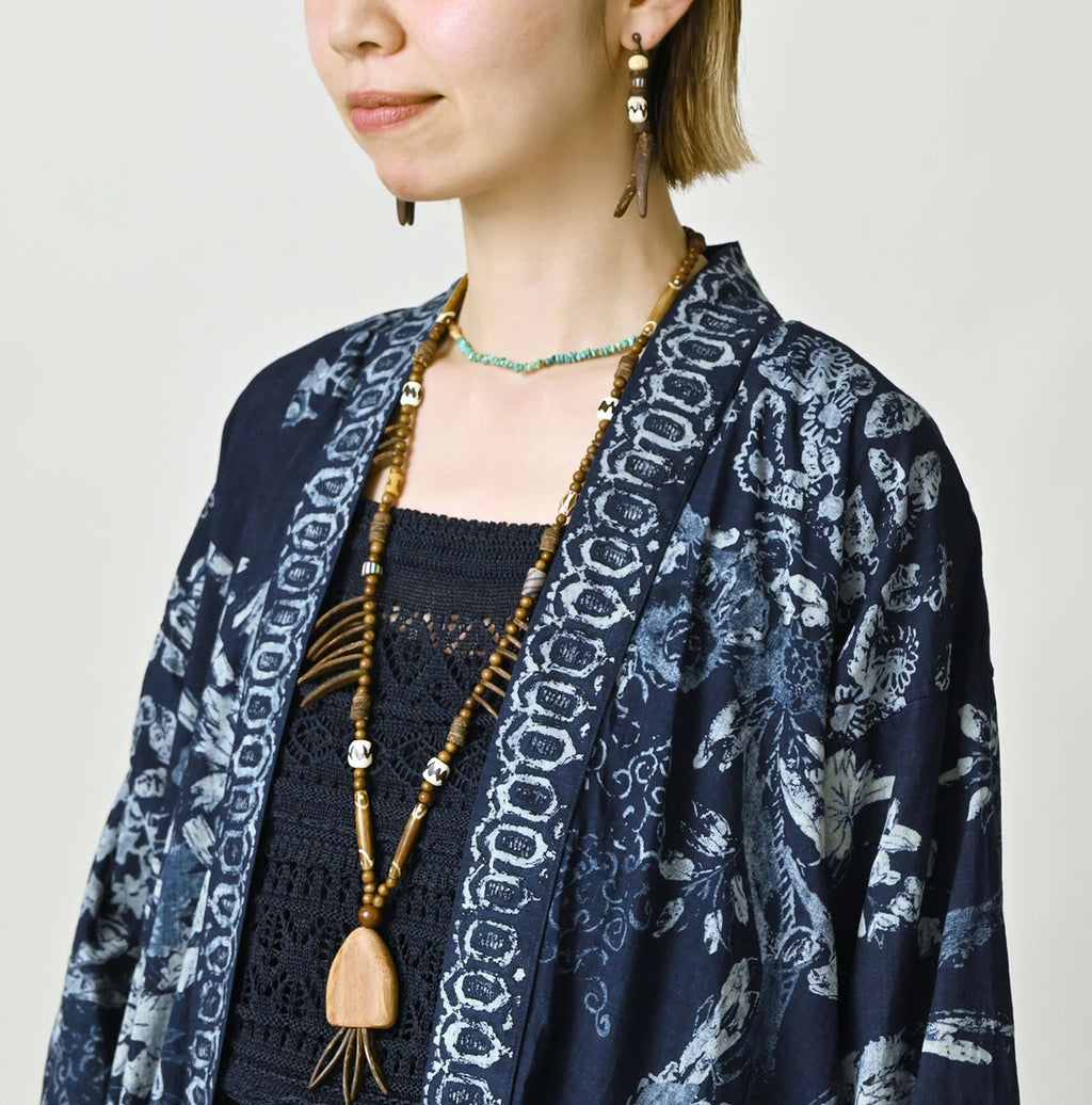 Indigo Hira Palampore Print Happie Long
