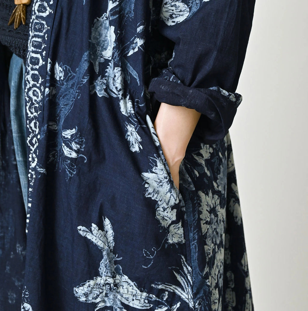 Indigo Hira Palampore Print Happie Long