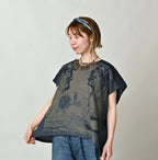 Indigo Picture Book Bandana Blouse