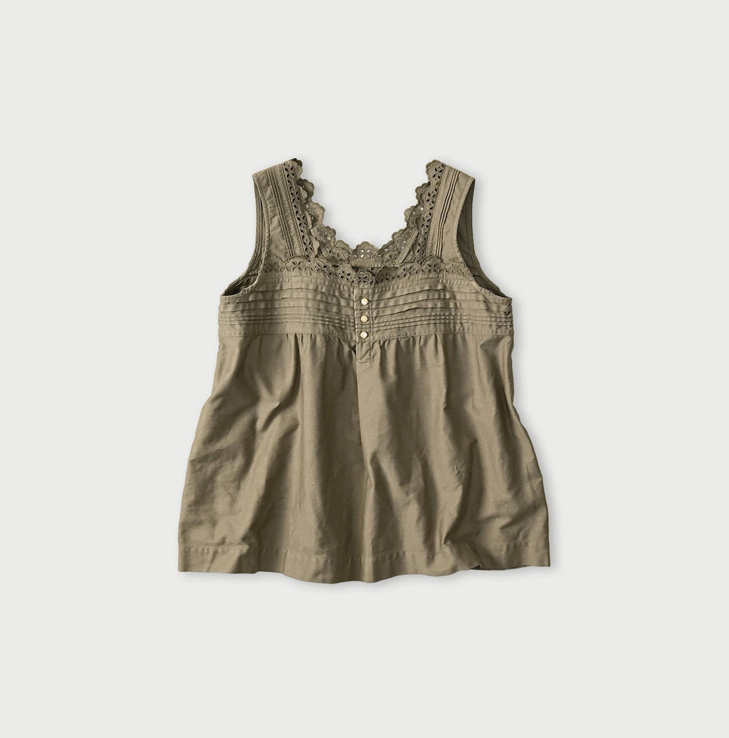 Weft Satin de Sleeveless Top