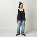 Weft Satin de Sleeveless Top