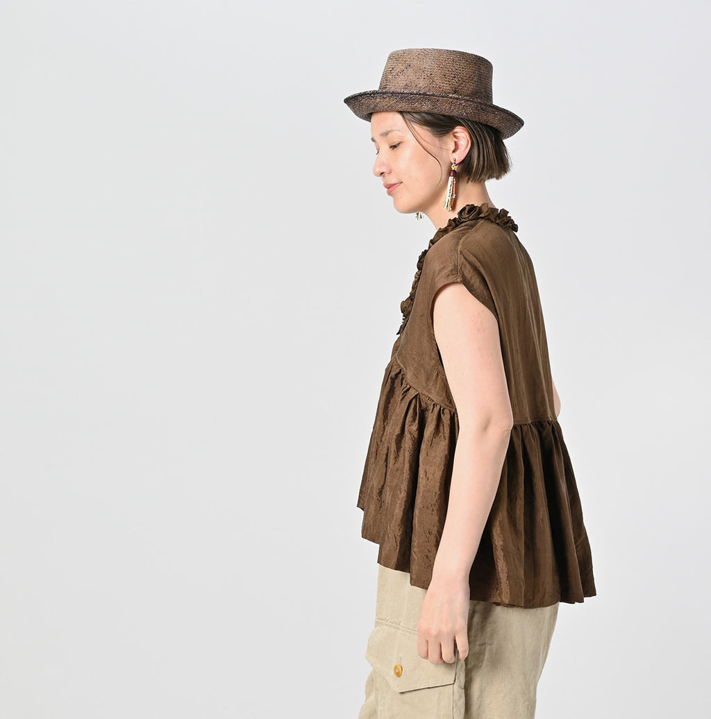 Indian Silk Camisole Female Model