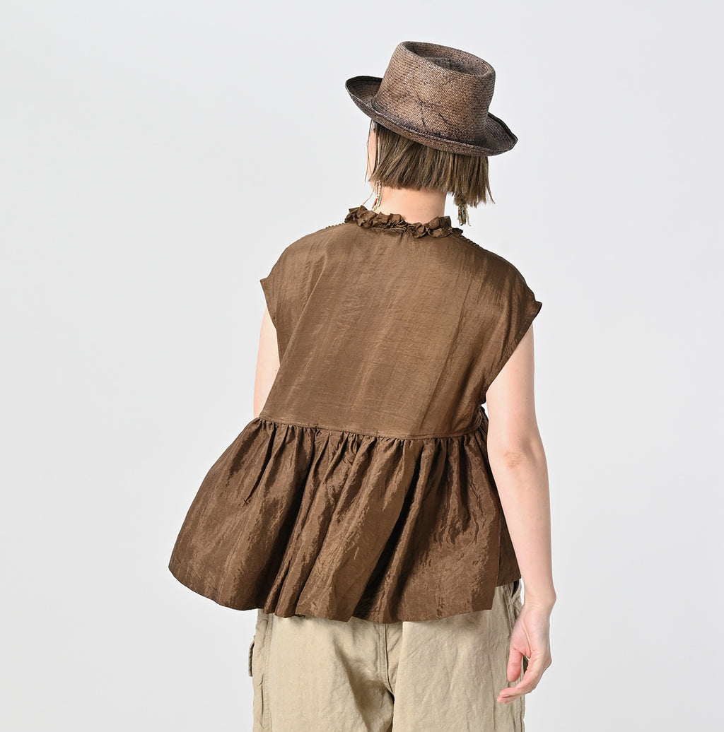 Indian Silk Camisole Female Model