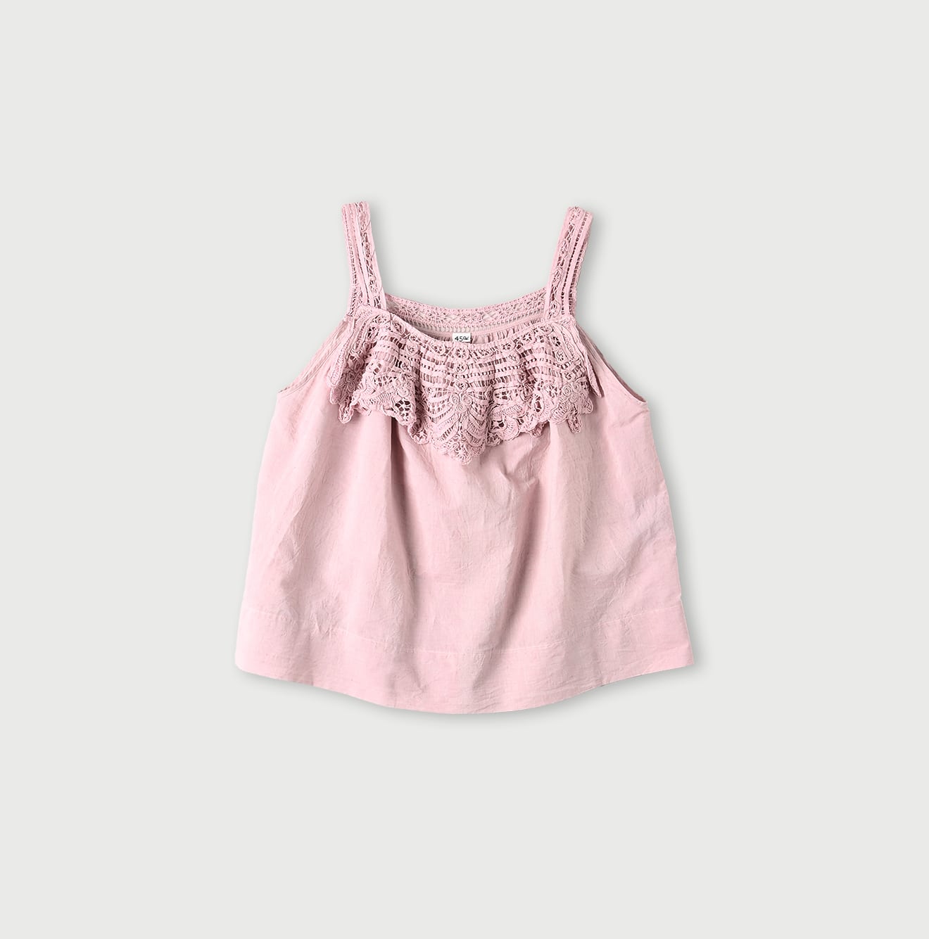 Khadi Ribbon Lace Flare Camisole Pink