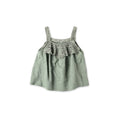 Khadi Ribbon Lace Flare Camisole Green