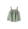 Khadi Ribbon Lace Flare Camisole Green