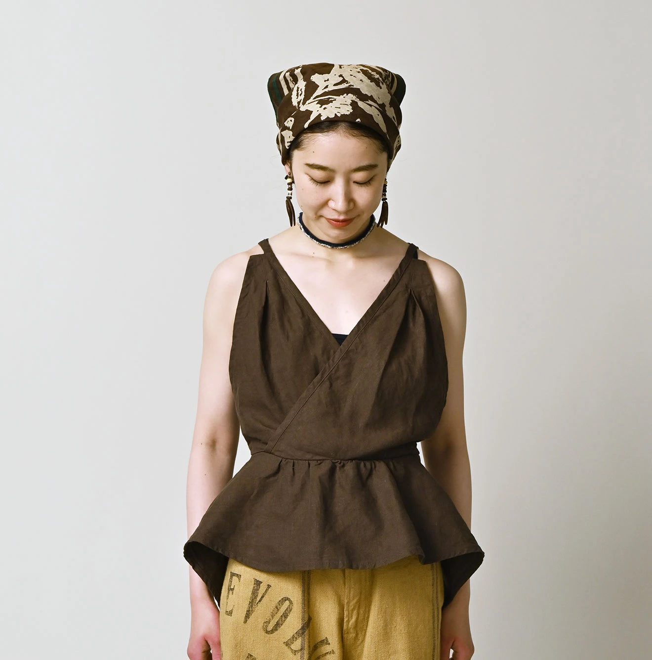Linen Cloth Tank Bra