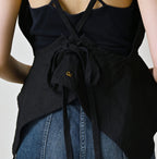 Indigo Linen Cloth Tank Bra