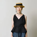 Indigo Linen Cloth Tank Bra