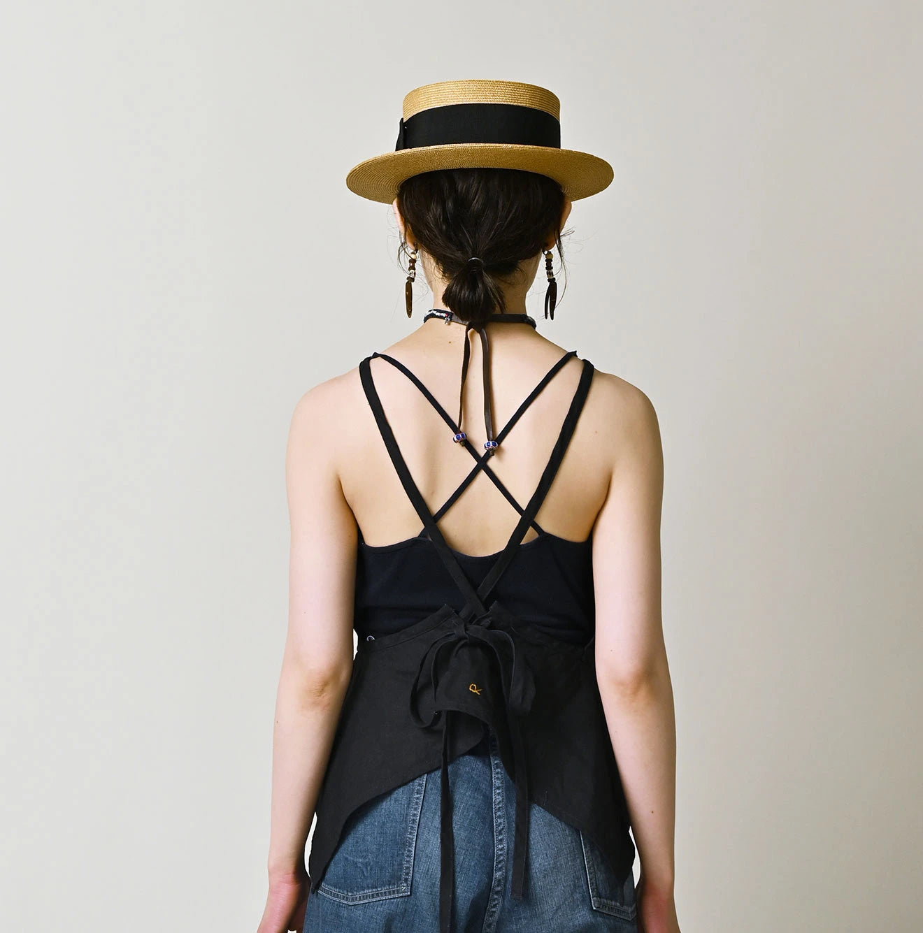 Indigo Linen Cloth Tank Bra