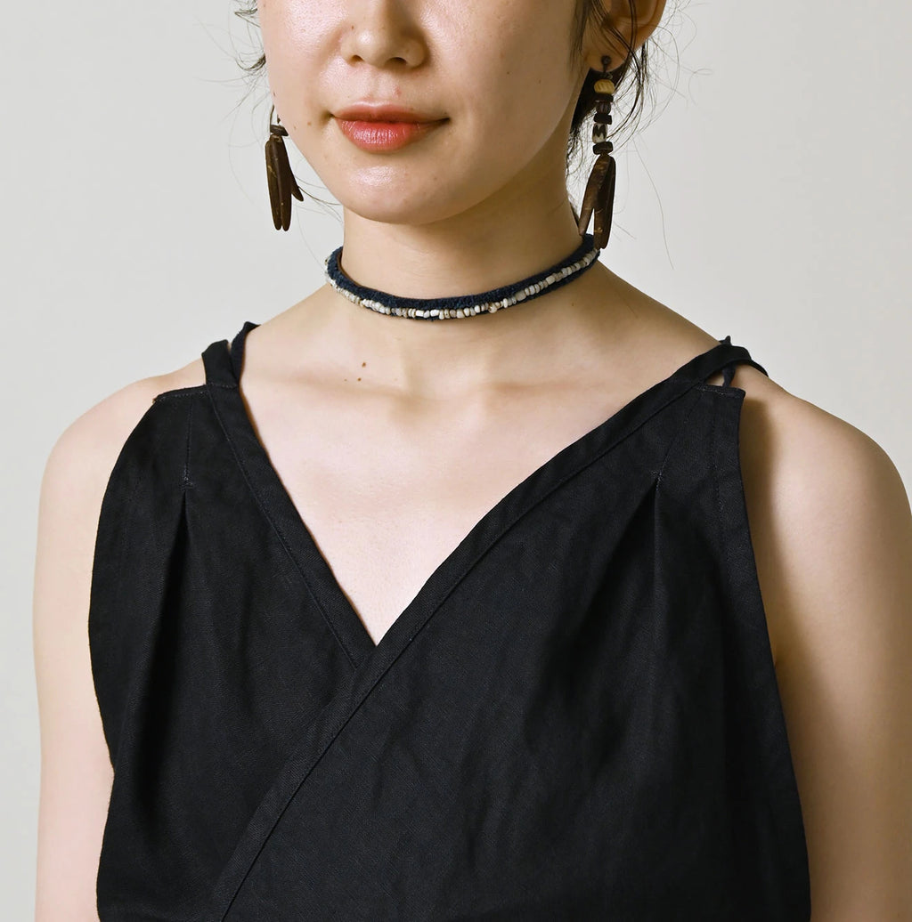 Indigo Linen Cloth Tank Bra
