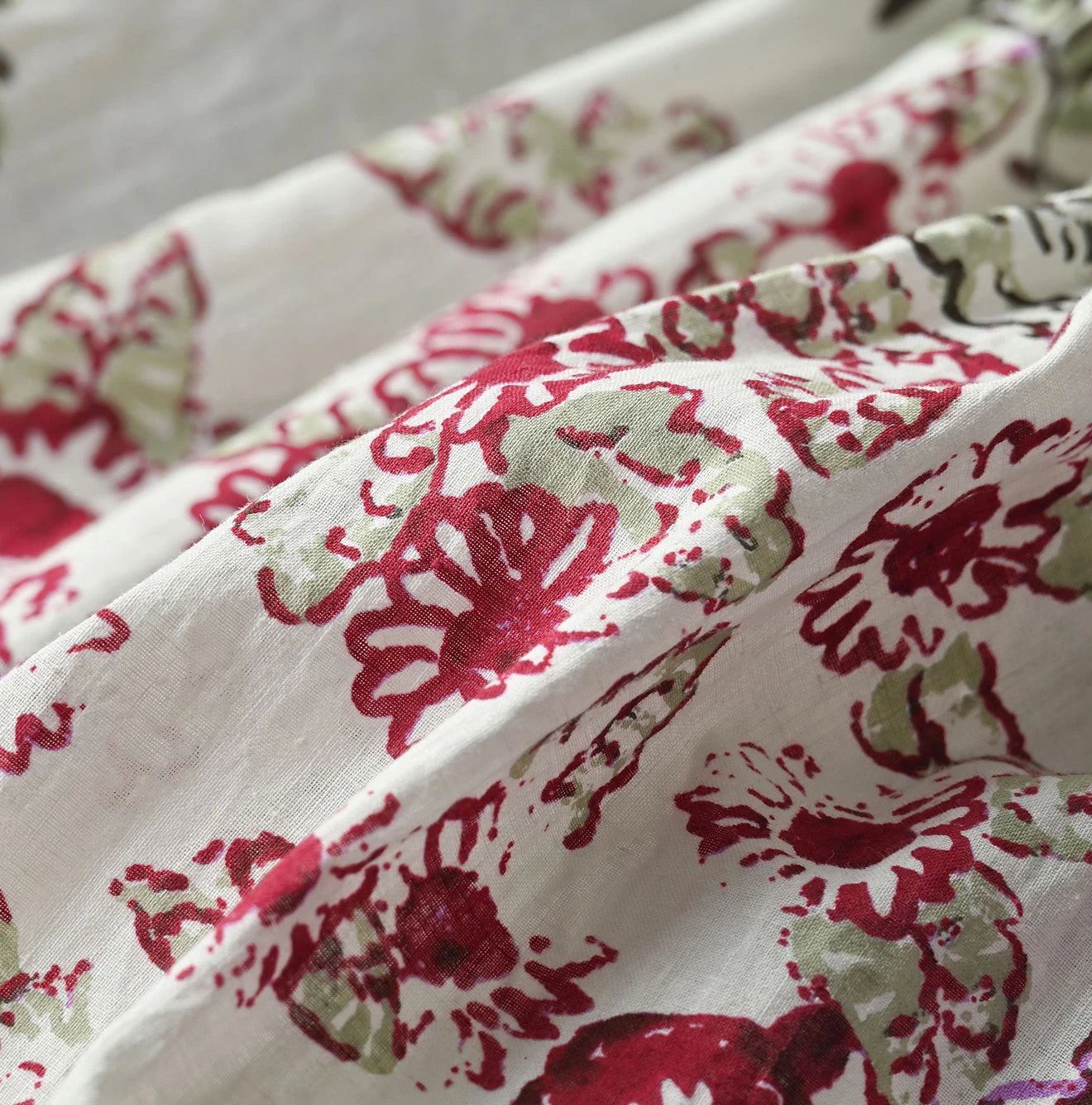 Indian Khadi Palampore Print Easy Gather Skirt