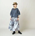 Indian Khadi Palampore Print Easy Gather Skirt