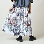 Indian Khadi Palampore Print Easy Gather Skirt