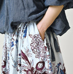 Indian Khadi Palampore Print Easy Gather Skirt