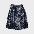 Indigo Hira Palampore Print Easy Gather Skirt