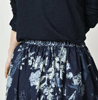 Indigo Hira Palampore Print Easy Gather Skirt