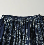 Indigo Hira Palampore Print Easy Gather Skirt