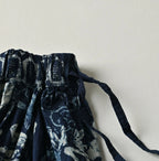 Indigo Hira Palampore Print Easy Gather Skirt