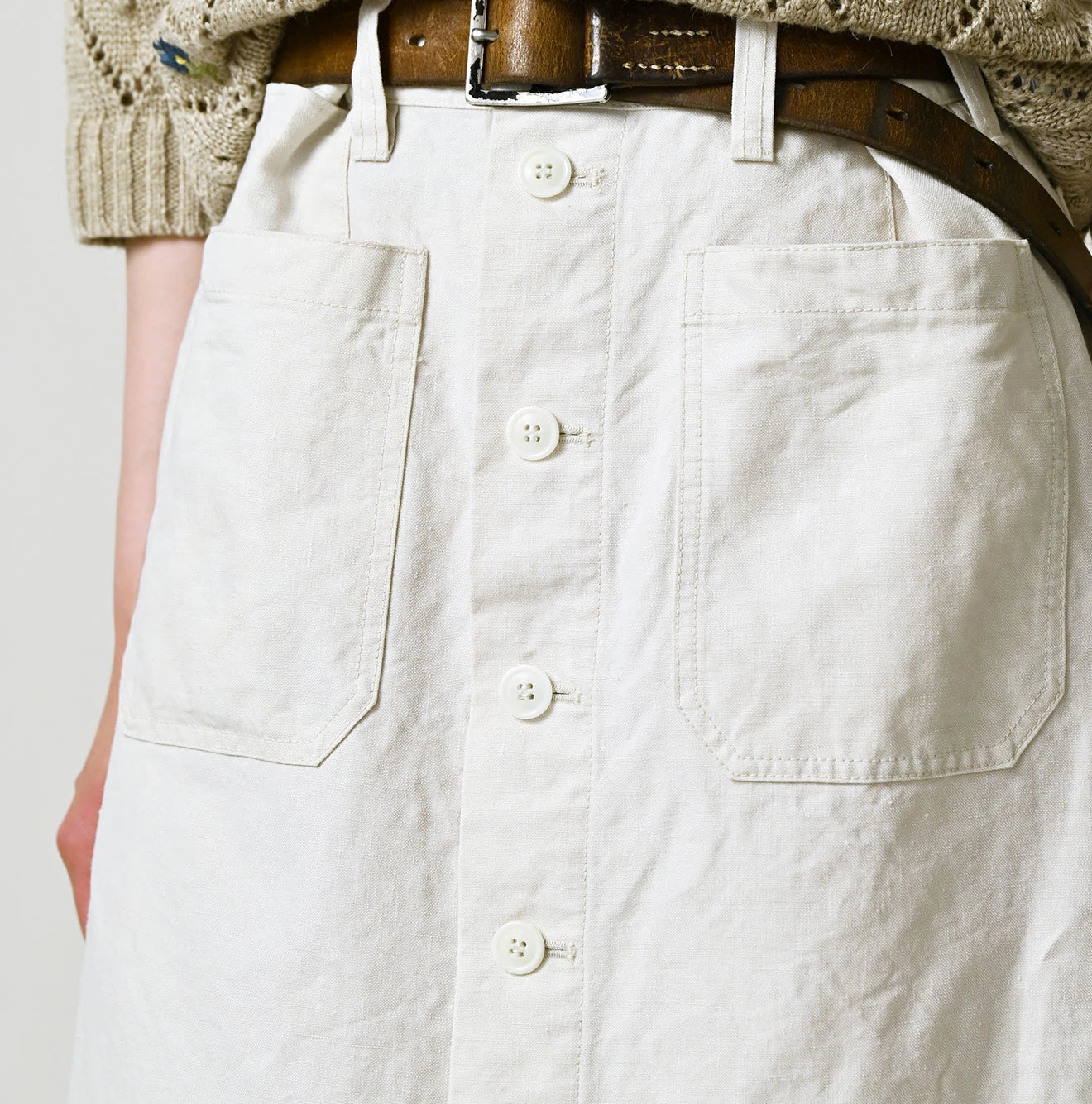 Linen Cloth Bell Skirt