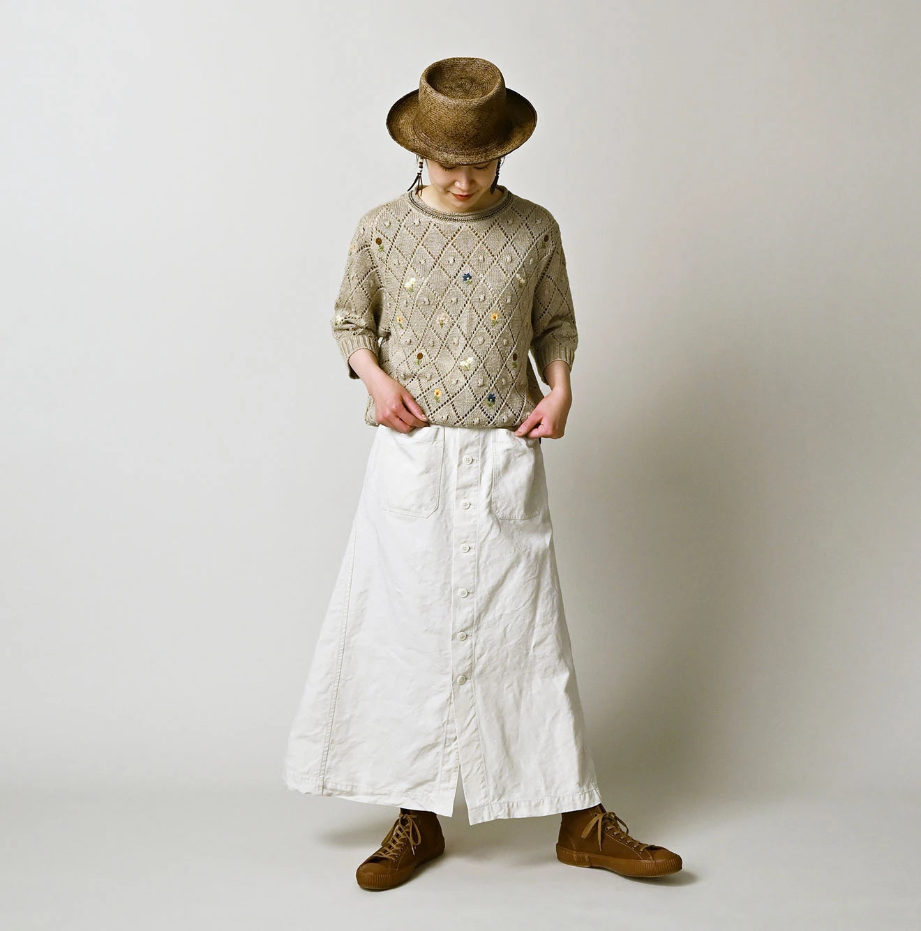 Linen Cloth Bell Skirt