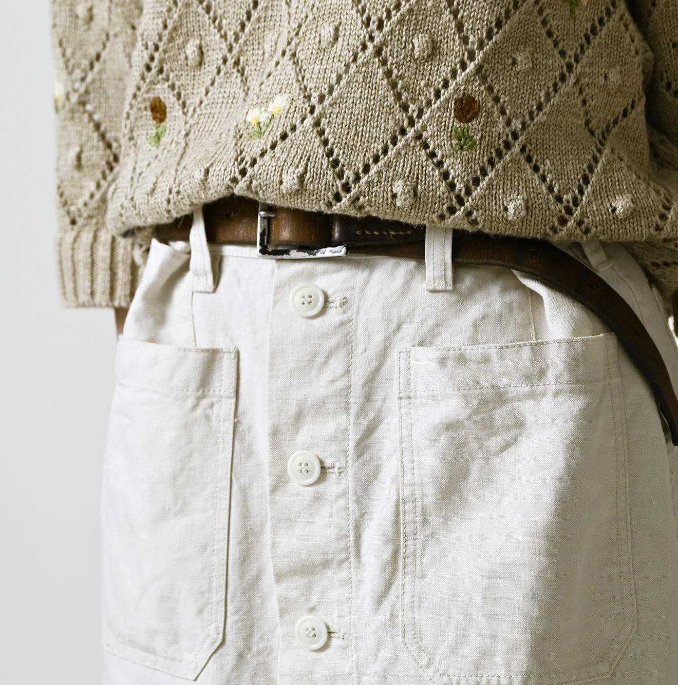 Linen Cloth Bell Skirt