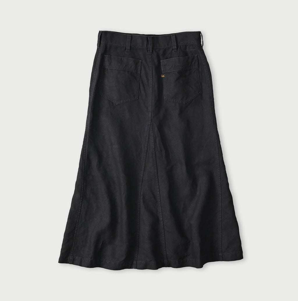 Indigo Linen Cloth Bell Skirt