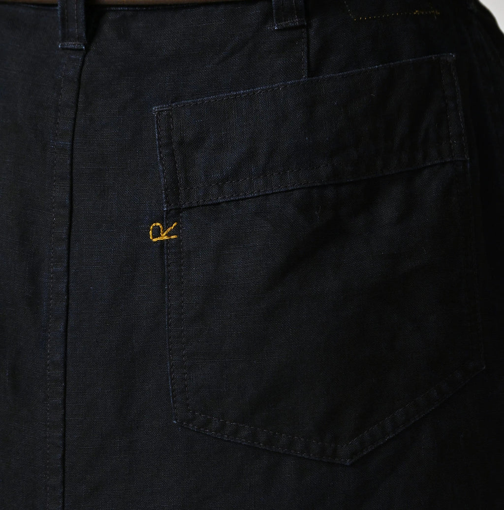 Indigo Linen Cloth Bell Skirt