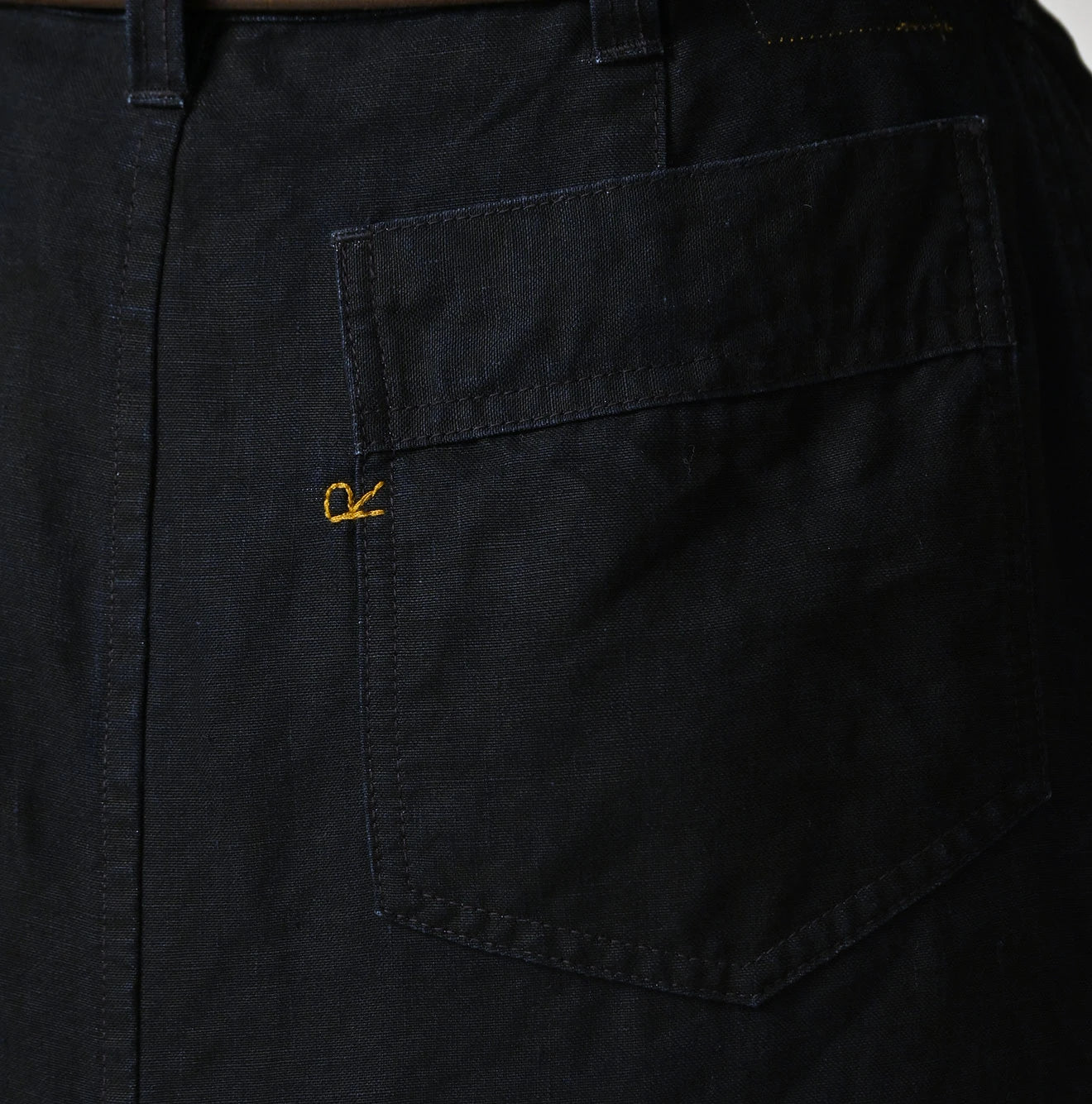 Indigo Linen Cloth Bell Skirt