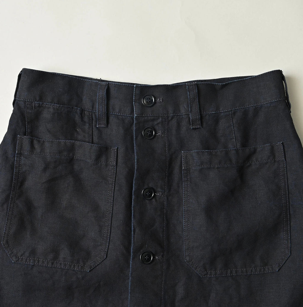 Indigo Linen Cloth Bell Skirt